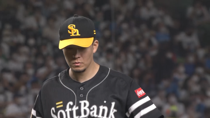 6回裏・H千賀滉大 決め球のフォークで空振り三振を奪う!! 6イニングを投げ切って2年ぶりに規定投球回到達!!