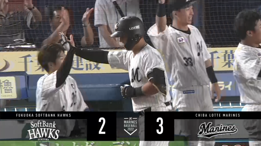 6回裏・M山口航輝 胴上げ阻止へ!! 高めの速球を上手く弾き返す、逆転の3ランホームランを放つ!!