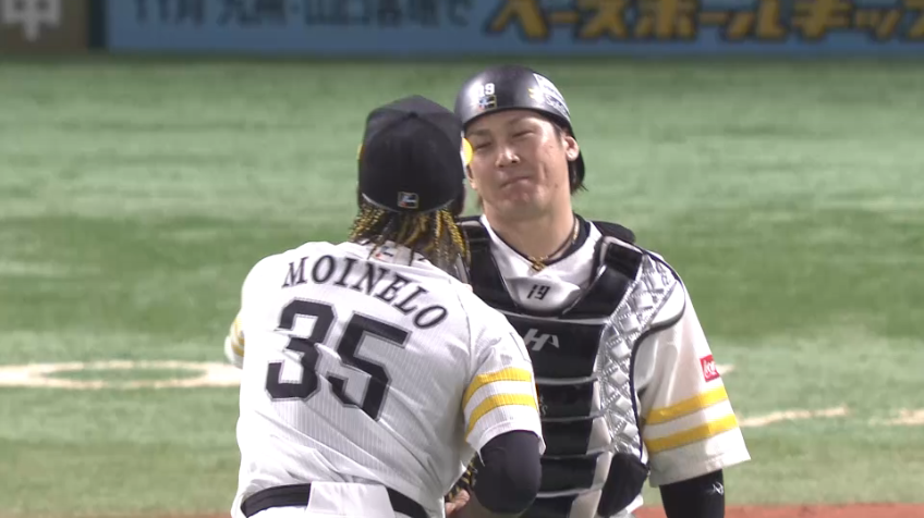 9回表・Hモイネロ ピンチを招くも最後は三振で試合を締める!!