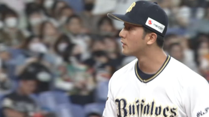 2回表・B田嶋大樹 7球粘られるも、外角低めに決まるストレートで三振を奪う!!