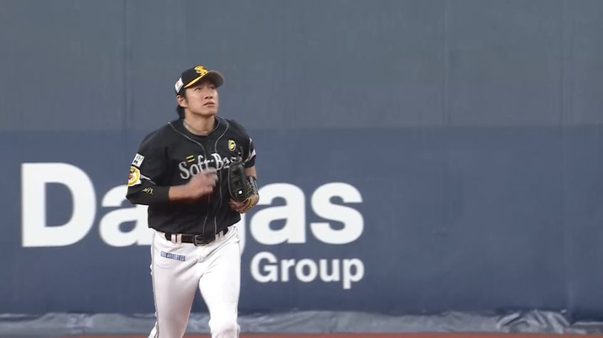6回裏・H柳田悠岐 ライトから進塁を許さない好返球を見せる!!