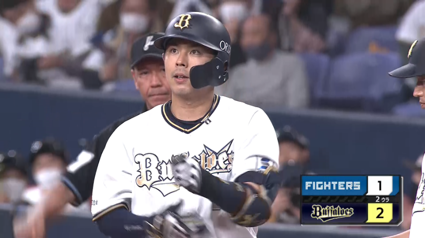 2回裏・B若月健矢 勝ち越しのタイムリー内野安打を放つ!!