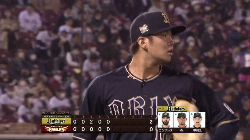 5回裏・B山下舜平大 5回93球2安打10奪三振3四死球でプロ初勝利!!