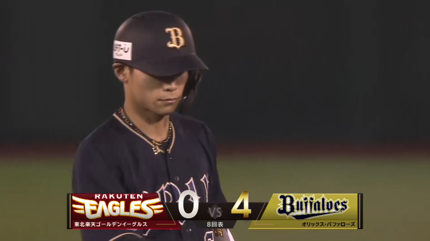 8回表・B中川圭太 2アウト3塁のチャンスでタイムリー2ベースヒットを放つ!!