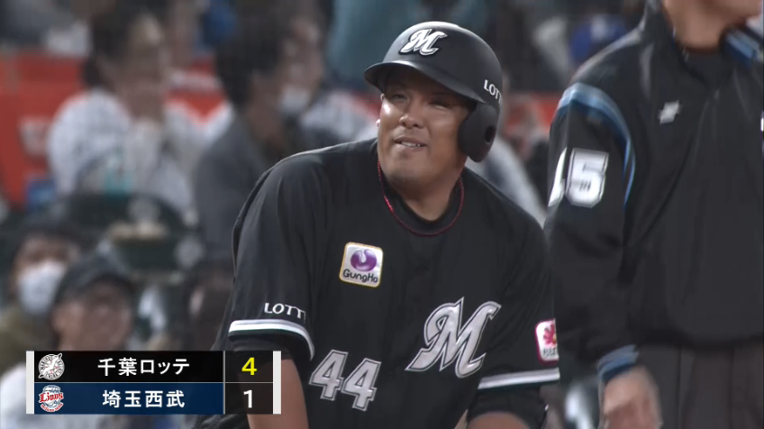 4回表・M井上晴哉 逆方向へ弾き返す!! 右中間への2点タイムリーヒットでこの回リードを3点差まで広げる!!