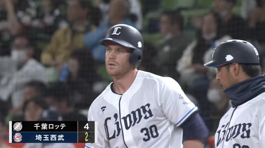 4回裏・Lマキノン 点を取られた直後に反撃!! レフトへのタイムリーヒットで1点を返す!!