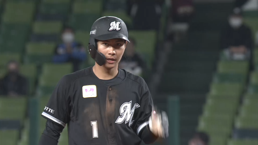 9回表・M藤原恭大 本日猛打賞!! 初球から盗塁を決め、チャンスを広げる!!