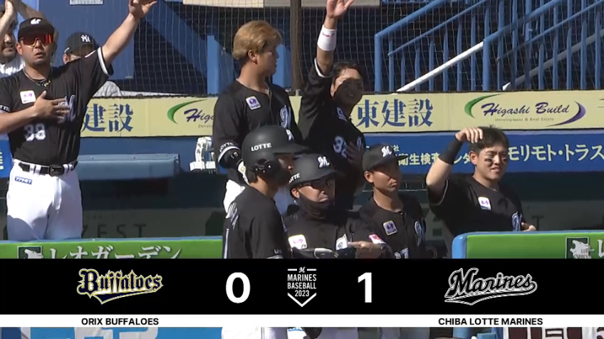 3回裏・M藤原恭大 粘って10球目をレフト前へ‼ リードオフマンの一打で千葉ロッテが先制!!