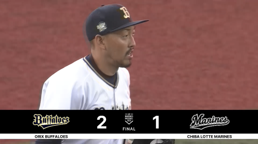 9回裏・B平野佳寿 力のある速球で打ち取り試合終了!!