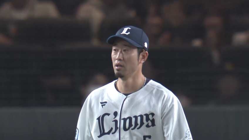 6回表・L外崎修汰 素早いバックホームで得点を許さない!!