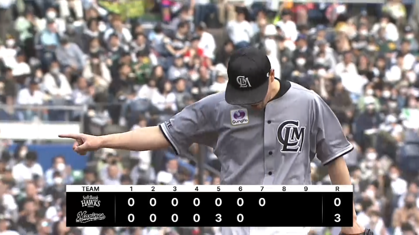 7回表・M西野勇士 7回6奪三振無失点に抑える好投を見せ、マウンドを降りる!!