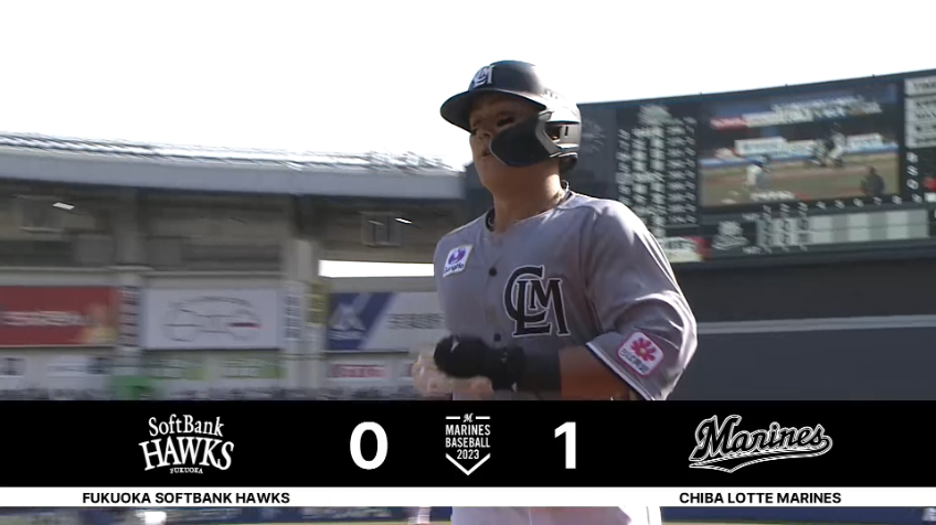 3回裏・M山口航輝 ライトへの犠牲フライで先制点をあげる!!