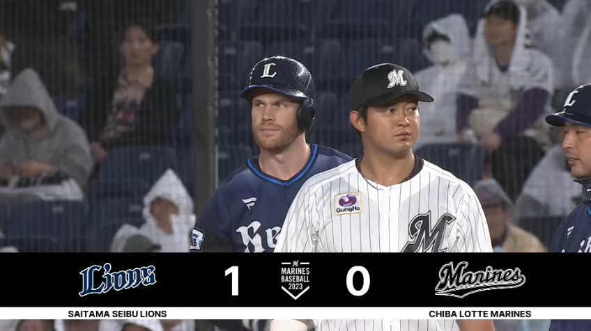 1回表・Lマキノン 打撃好調で先制のタイムリーヒット!!