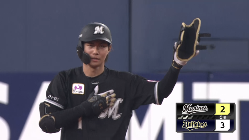 5回表・M藤原恭大 ライト方向へ反撃の一打!!