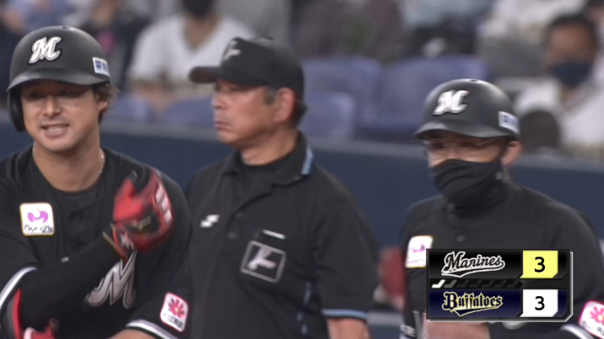 5回表・M藤岡裕大 レフト前へしぶとく落とし同点打!!