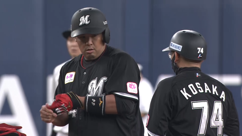 1回表・M井上晴哉 タイムリー2ベースヒットで先制に成功!!