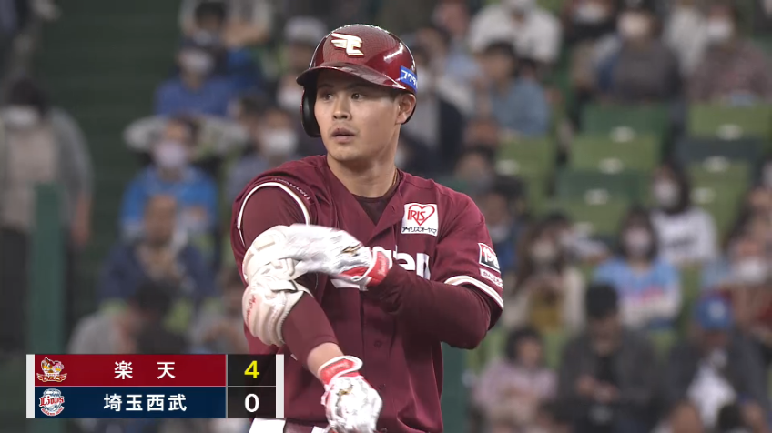 4回表・E山崎剛 レフトへのタイムリー2ベースヒット!!