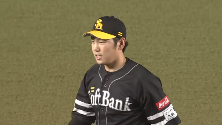 5回裏・H石川柊太 テンポよく投げ込んだストレートで取った三振が本日8個目の奪三振!!