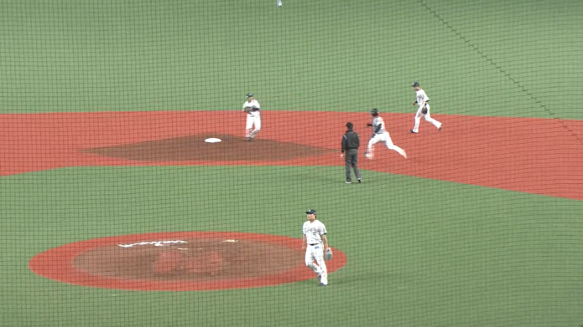 2回表・L外崎修汰 4-6-3の見事な併殺!!