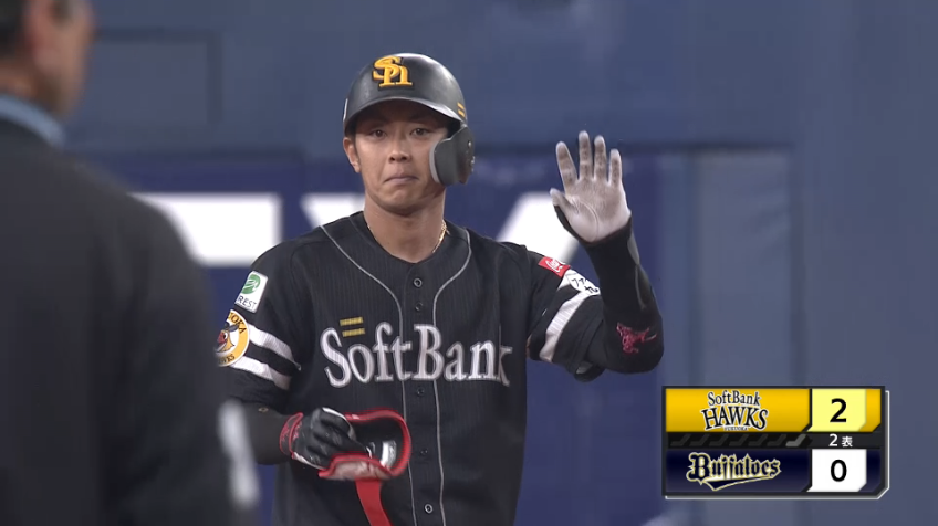 2回表・H今宮健太 レフトへのタイムリー2ベースヒットを放つ!!