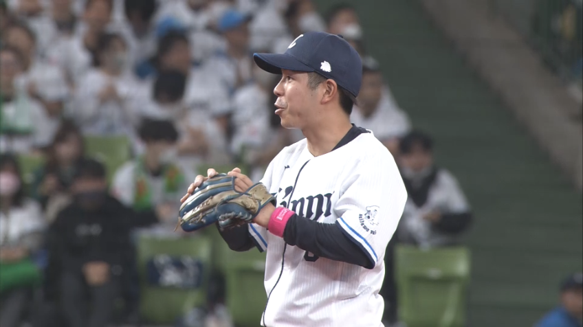 4回表・L児玉亮涼 三遊間の深い当たりも丁寧に捌きアウトにする!!