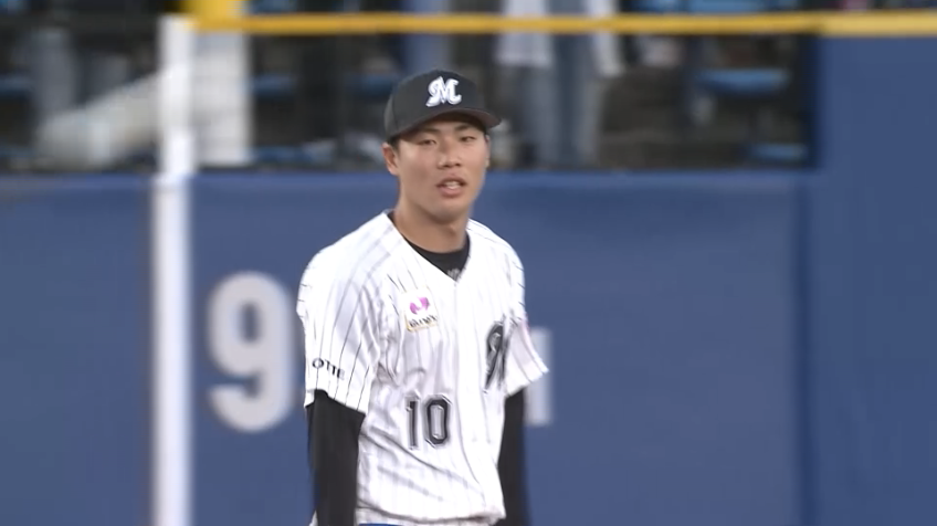 2回表・M友杉篤輝 三遊間の深い打球を難なく捕球し、見事な送球でアウトを奪う!!