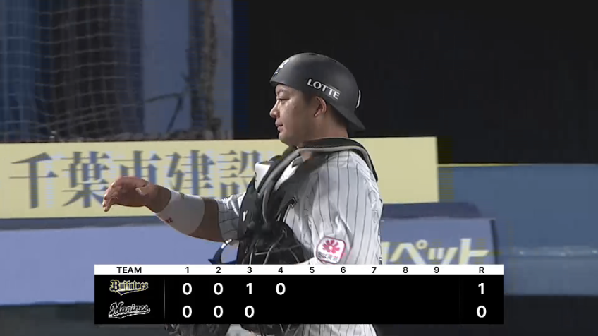 4回表・M佐藤都志也 完璧なスローイングで盗塁阻止!!