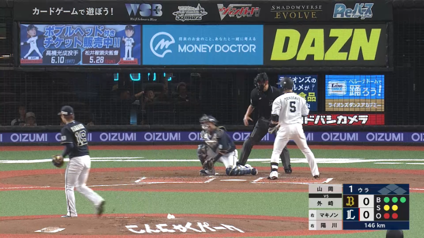 1回裏・B山岡泰輔 初回からエンジン全開!! アウトコースいっぱいのストレートで見逃し三振を奪う!!