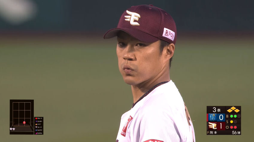 3回表・E則本昂大 満塁のピンチを切り抜け、粘りのピッチングを見せる!!