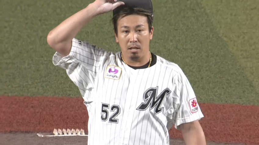 9回表・M益田直也 強打者ぞろいの打線から3者連続を奪い試合を締める!!