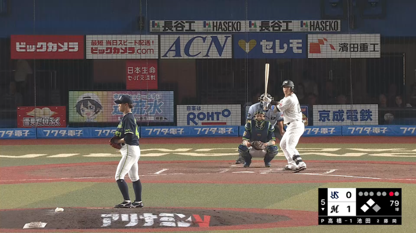 5回裏・M池田来翔 初球打ち!! 三遊間を抜ける2点タイムリー2ベースヒットを放ち点差を広げる!!