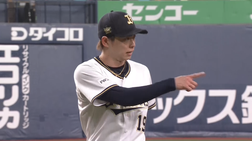 7回表・B山岡泰輔 圧巻の投球!! 7回無失点の好投でマウンドを後続に託す!!