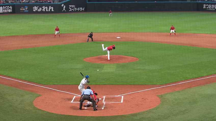 2回裏・Fマルティネス 復帰後即ヒット!! ライト前へしぶとく落とすヒットでチャンス拡大!!