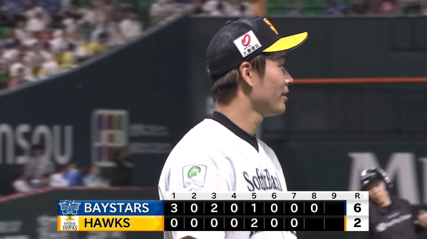 8回表・H武田翔太 2アウト1,2塁のピンチを背負うもこの回を無失点に抑える!!