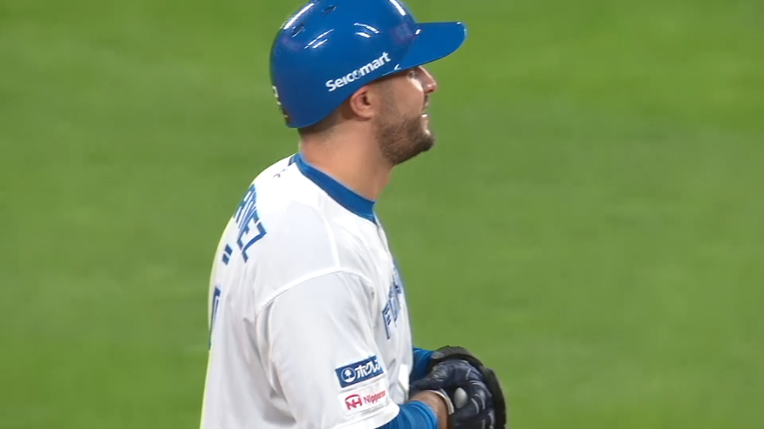 3回裏・Fマルティネス 貴重な追加点!! ライトへのタイムリー2ベースヒット!!