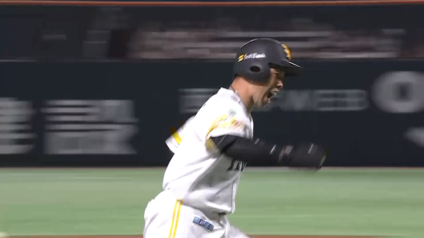 7回裏・H近藤健介  2試合連続!! バックスクリーンへ飛び込むソロホームランを放ち、終盤にリードを広げる!!