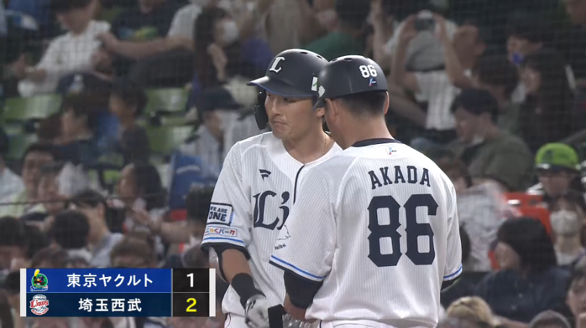 2回裏・L源田壮亮 頼れるキャプテン!! ライト前へ勝ち越しのタイムリーヒット!!