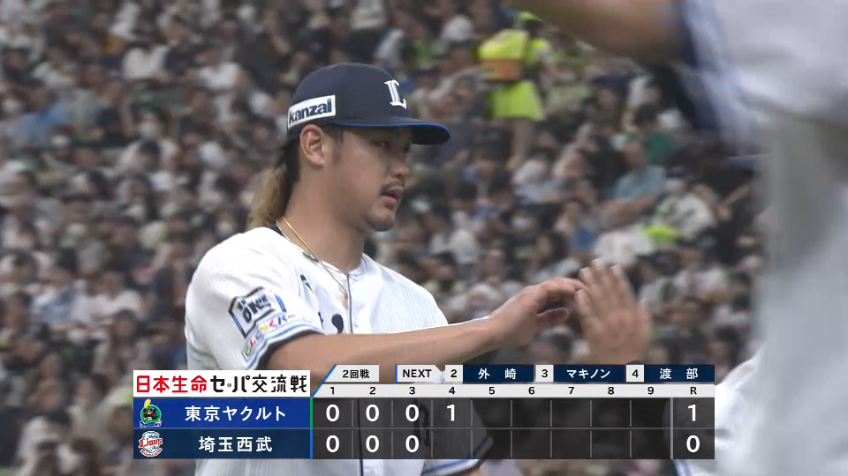 4回表・L高橋光成 見事なピックオフ!! 1塁ランナーを牽制でアウトにする!!