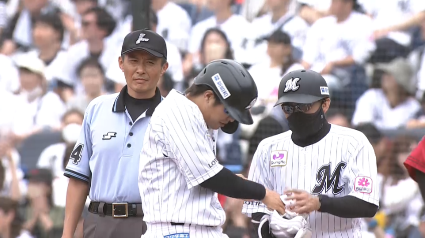 3回裏・M中村奨吾 キャプテンの一打!! 三遊間を破る勝ち越しタイムリーヒット!!