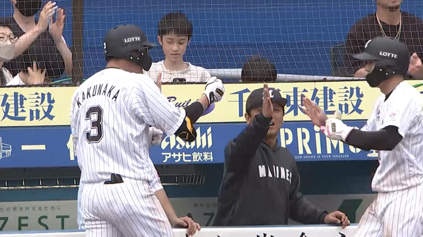 6回裏・M角中勝也 ベテランの円熟味が際立つ!! 勝ち越しの犠牲フライを放つ!!