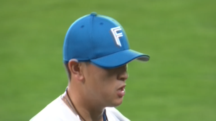 8回表・F河野竜生 さすがのピッチング!! 見事な直球で見逃し三振を奪う!!