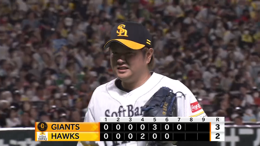 7回表・H津森宥紀 この回のマウンドを三者凡退に抑える好リリーフでチームに流れを呼び込む!!