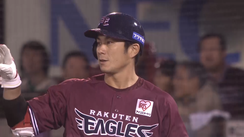 7回裏・E岡島豪郎 2アウトからレフトへの同点タイムリーヒット!!