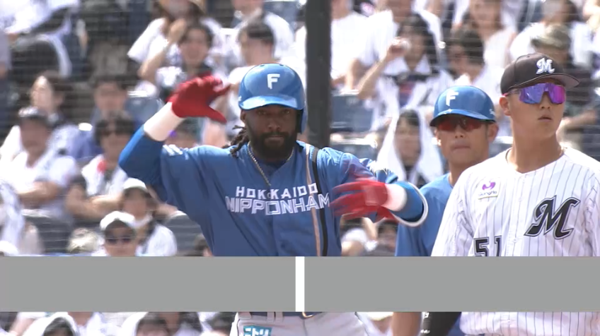 2回表・Fハンソン すぐさま反撃!! 同点タイムリーヒットを放つ!!