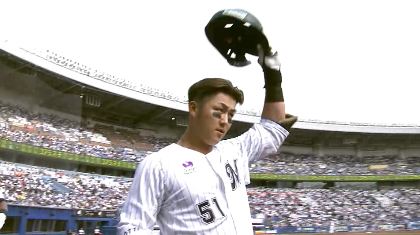 4回裏・M山口航輝 反撃の一発!! レフトポール際へ飛び込む2ランホームラン!!