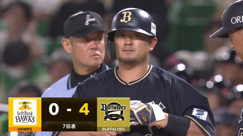 7回表・B森友哉 初球打ち!! レフトへのタイムリーヒット!!