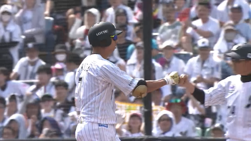 1回裏・M福田秀平 ファンが待っていた!! 怪我を乗り越え今季初出場で初安打!!