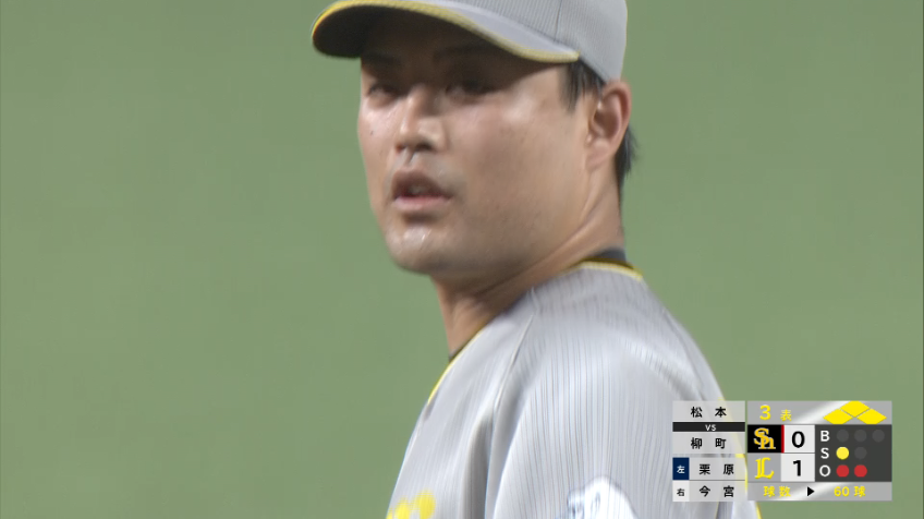 3回表・H柳町達 レフト前への逆転2点タイムリーヒット!!