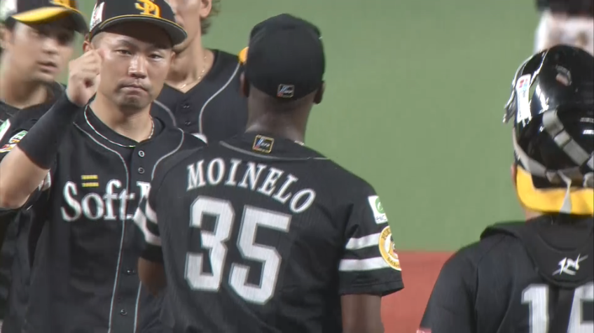 9回裏・Hモイネロ チームを3連勝に導く3者凡退に抑える好リリーフを見せた!!