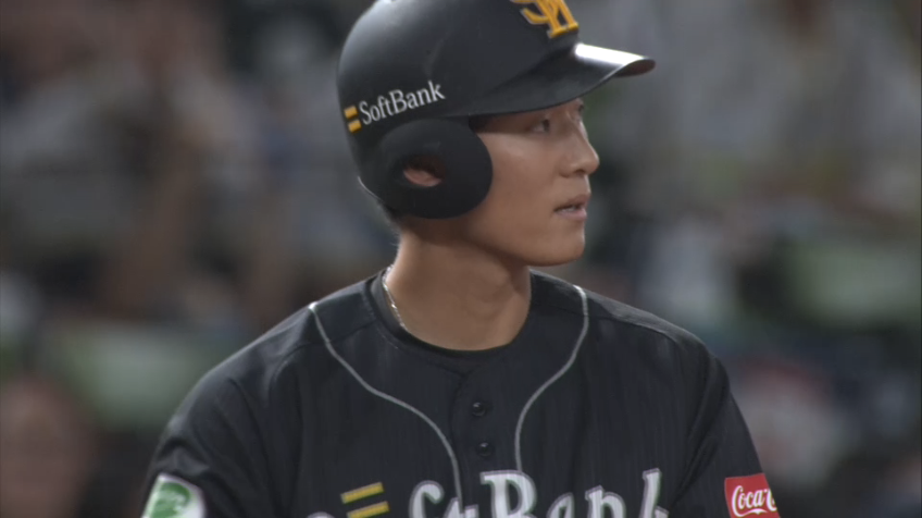 10回表・H上林誠知 勝ち越しの2点タイムリー3ベースヒットを放つ!!